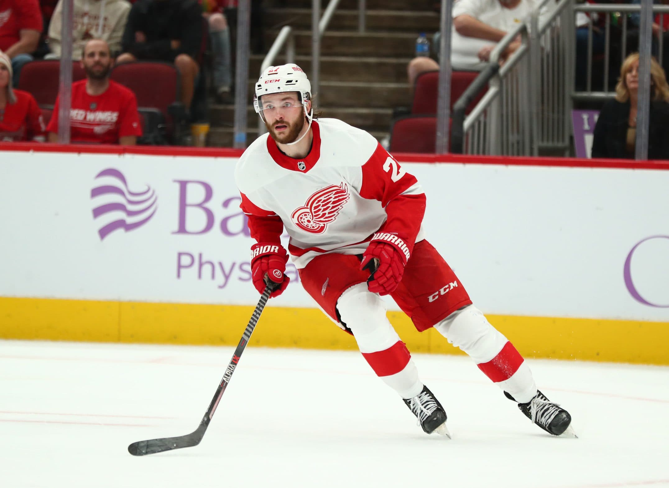 Red Wings’ Michael Rasmussen day-to-day with upper-body injury