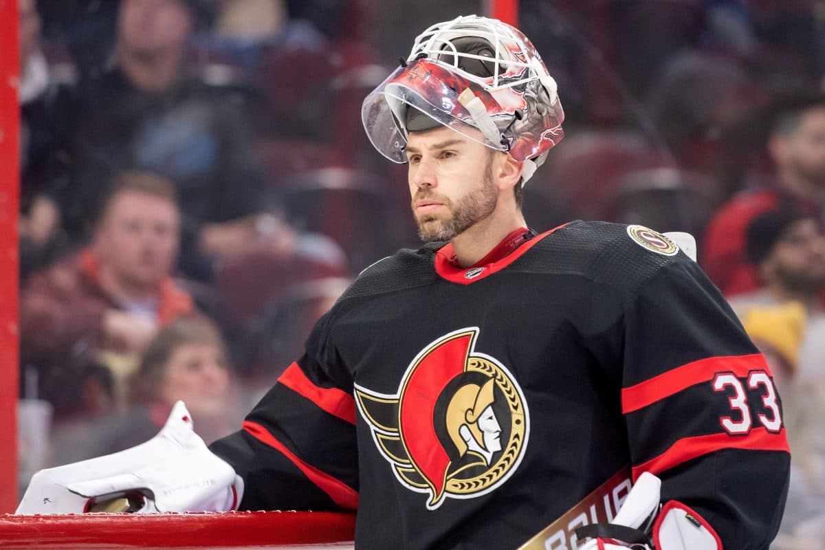 Ottawa Senators’ Cam Talbot out for the next three weeks