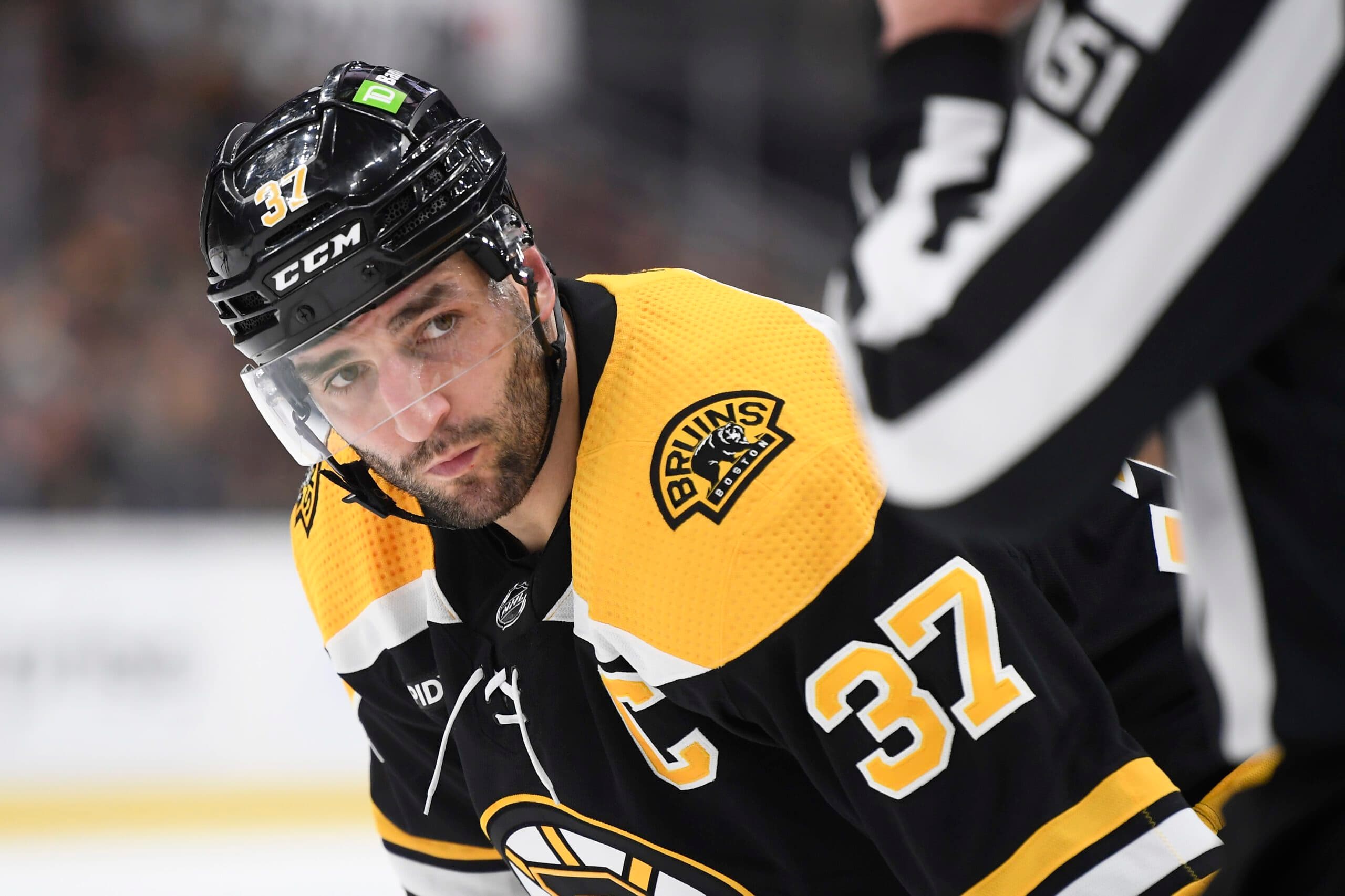 Boston Bruins’ center Patrice Bergeron played through herniated disc in back