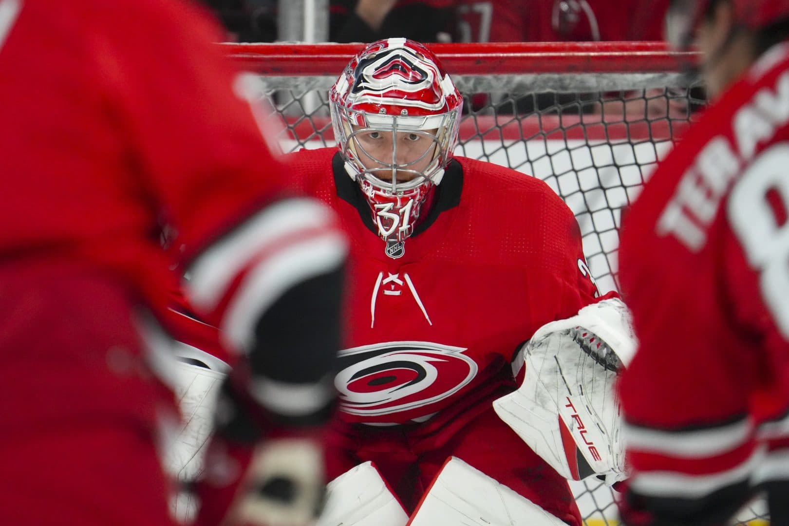 Hurricanes goaltender Frederik Andersen returns to practice with team