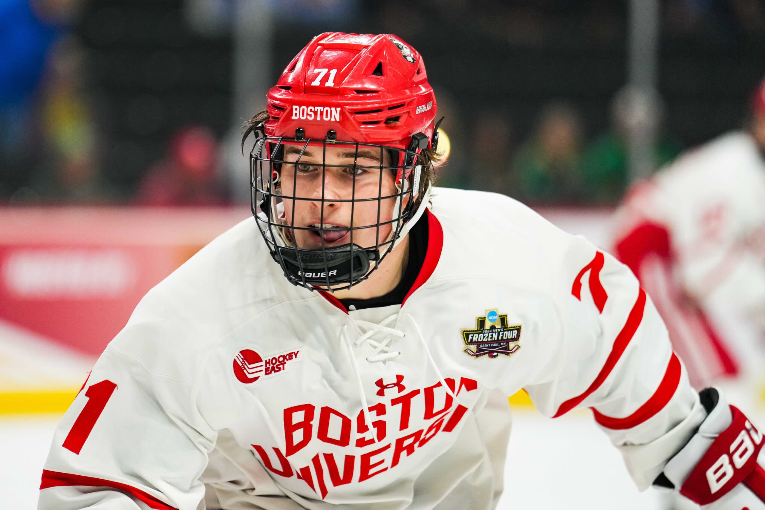 Top 2024 NHL Draft prospect Macklin Celebrini wins 2024 Hobey Baker Award