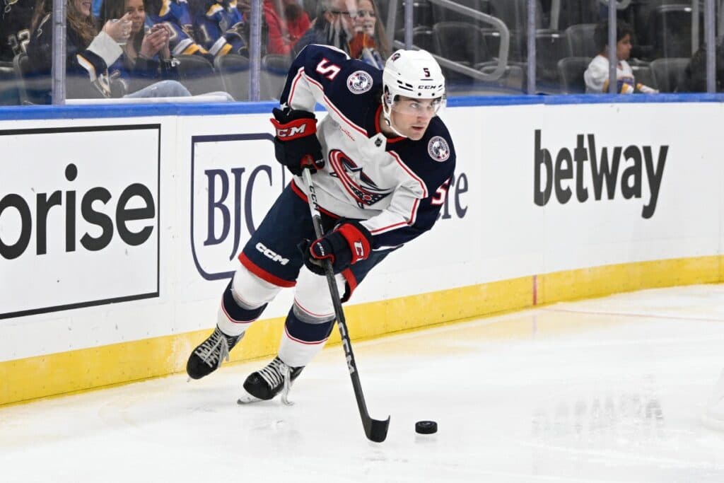 Columbus Blue Jackets defenseman Denton Mateychuk