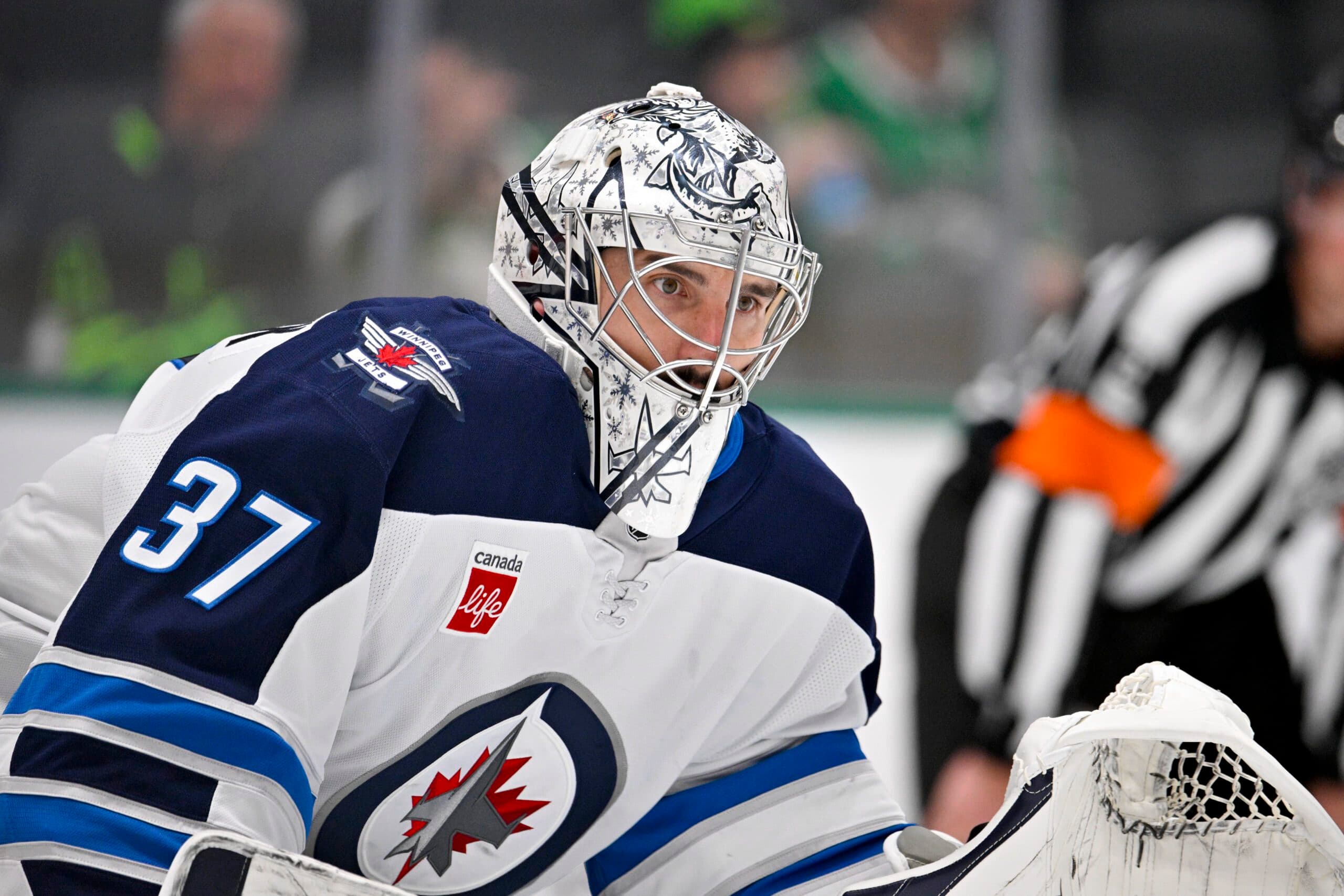 Winnipeg Jets goaltender Connor Hellebuyck