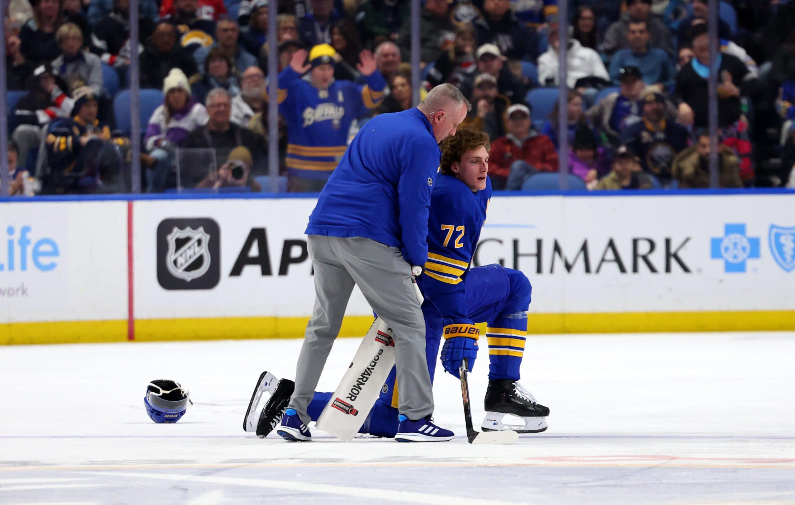 Sabres’ Tage Thompson out day-to-day with upper-body injury; Mattias Samulesson out against Blue Jackets