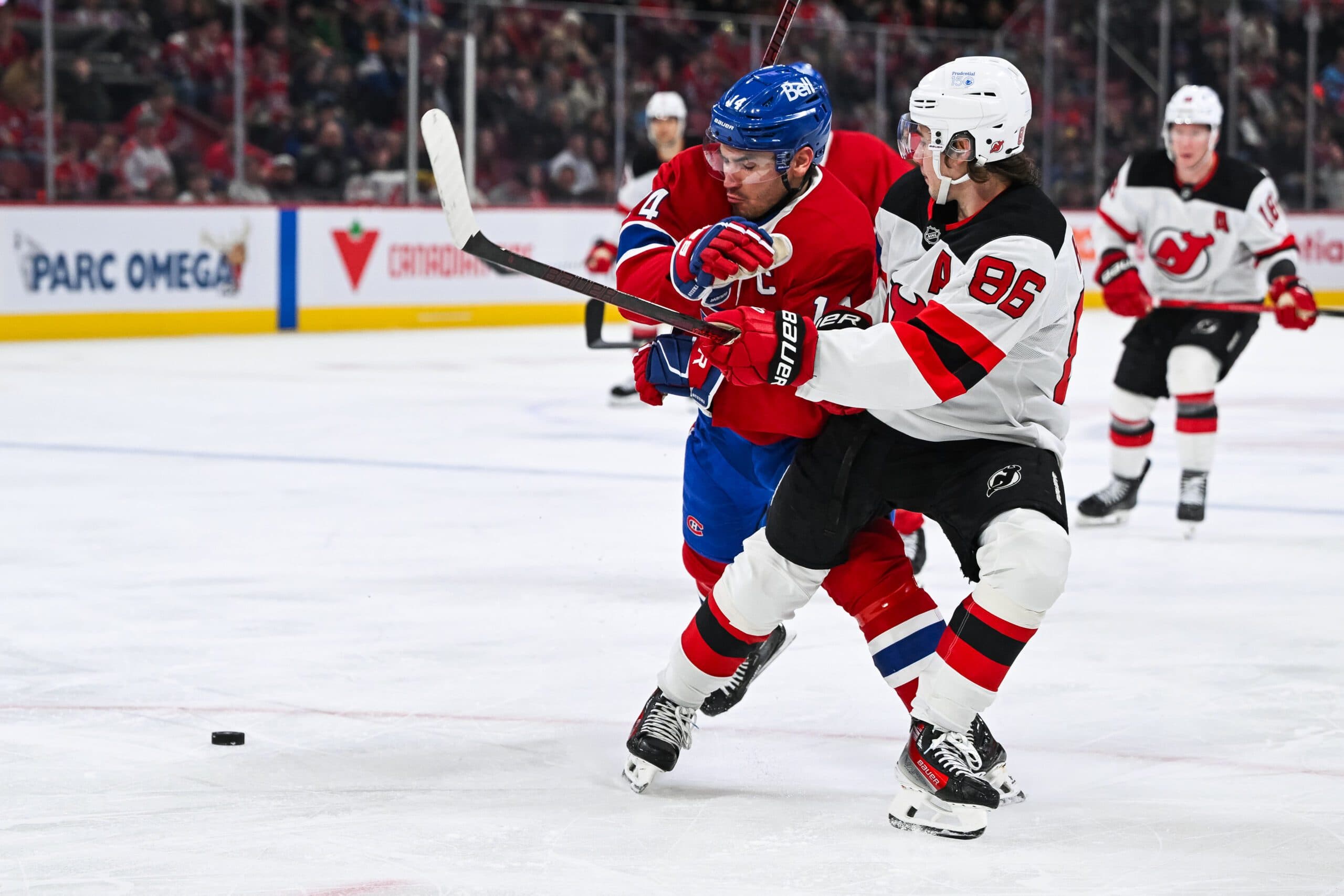 Nick Suzuki and Jack Hughes
