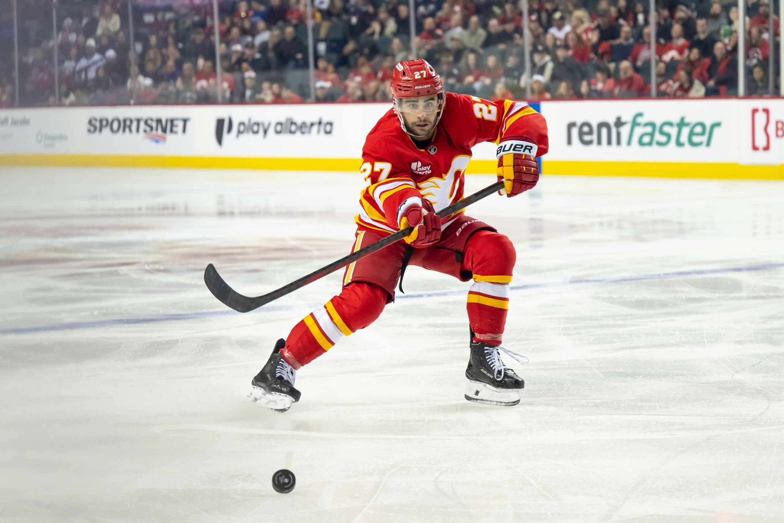 Where does Matt Coronato fit in the Flames lineup right now?